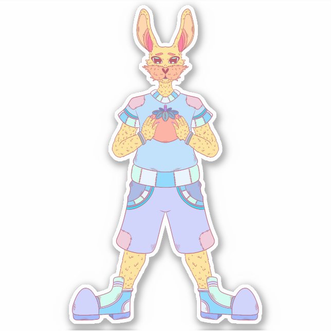 Sticker Le joyeux lapin (Devant)