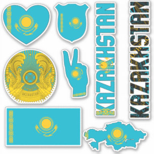Sticker Le Kazakhstan Extraordinaire forme des symboles na