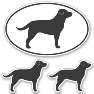 Sticker Le laboratoire noir de labrador retriever