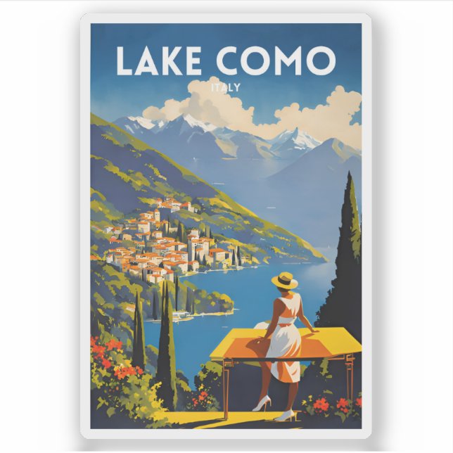 Sticker Le lac de Côme Italie (Devant)