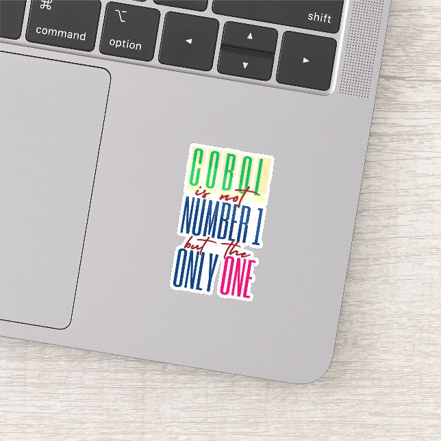 Sticker Le langage de programmation Cobol est le seul auto (Détail)