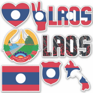 Sticker Le Laos Extraordinaire forme les symboles nationau