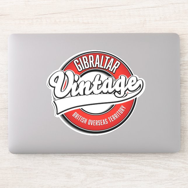 Sticker Le logo du Gibraltar British Overseas Territory (Ordinateur)