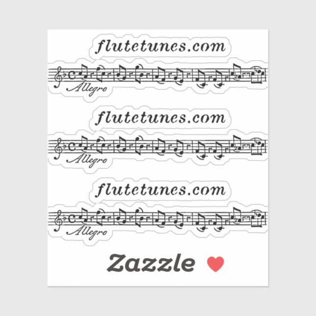 Sticker Le logo flutetunes.com (Feuille)