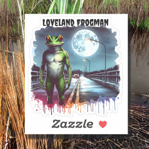 Sticker Le Loveland Frogman   Ohio Cryptid