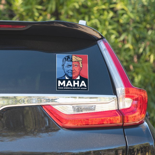 Sticker Le MAHA rassure l'Amérique Trump 2024 (Côté voiture)