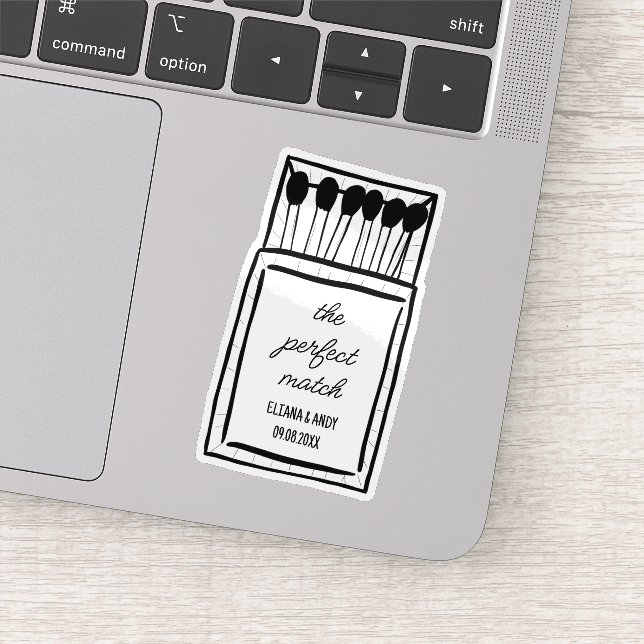 Sticker Le mariage romantique personnalisé Doodle Parfait (Détail)