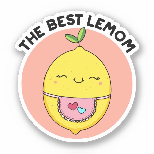 Sticker Le meilleur citron amusant citron (Devant)