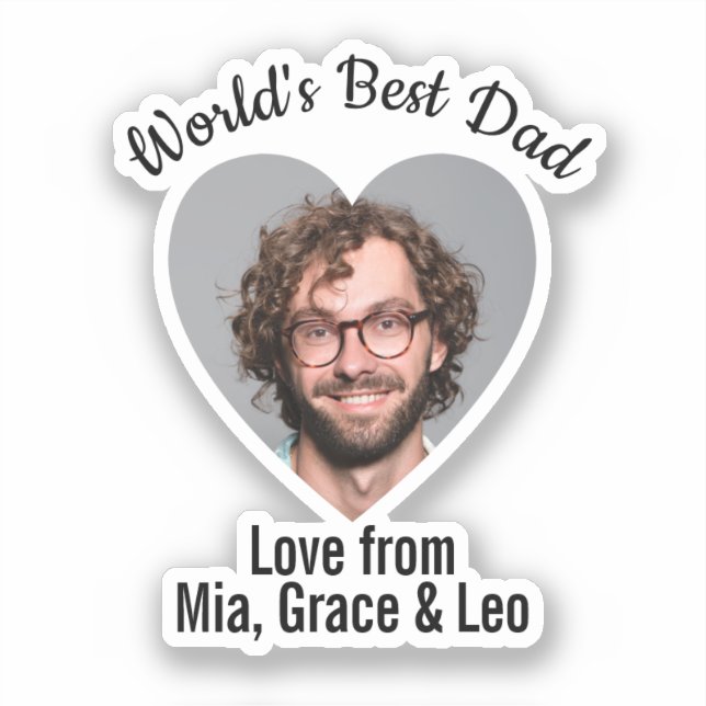 Sticker Le meilleur papa du monde face à un individu (Recto)