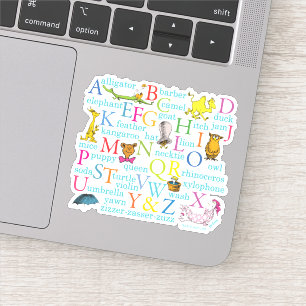 Sticker Le modèle ABC de Dr Seuss avec des mots