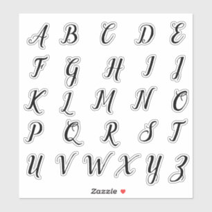 Sticker Le monogramme d'alphabet marque avec des lettres