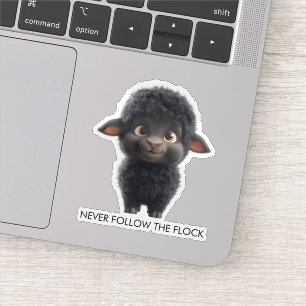 Sticker Le mouton noir ne suit jamais le troupeau
