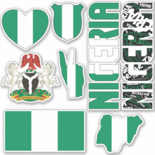 Sticker Le Nigeria Extraordinaire forme des symboles natio
