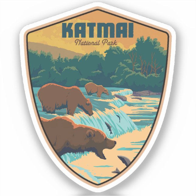 Sticker Le Parc national de Katmai (Recto)
