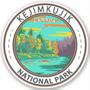 Sticker Le parc national Kejimkujik Brook Canada Rétro
