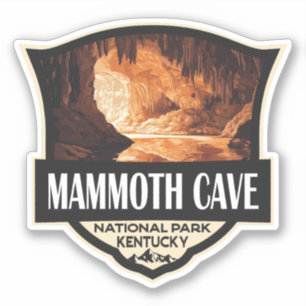 Sticker Le parc national Mammoth Cave Illustration Art rét
