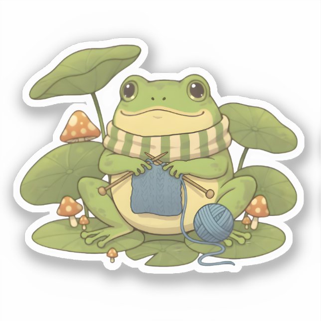 Sticker Le passe-temps de Zochi : tricot (Recto)