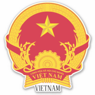 Sticker Le patriotique de l'emblème national du Vietnam