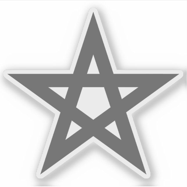 Sticker Le Pentagramme (gris) (Devant)