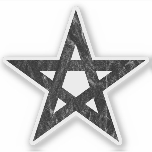 Sticker Le Pentagramme (noir vintage) (Devant)