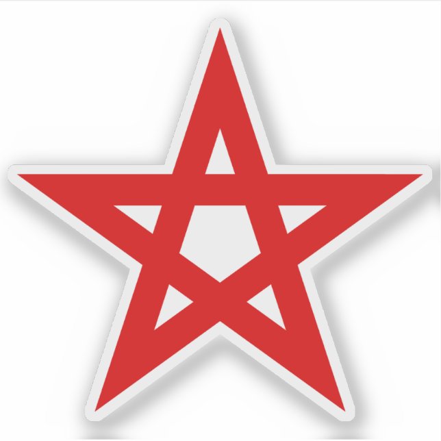 Sticker Le Pentagramme (rouge) (Devant)