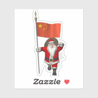 Sticker Le Père Noël Arrive En Chine