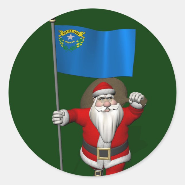 Sticker Le Père Noël Avec L'Entrée Du Nevada (Devant)