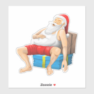 Sticker Le Père Noël fait une petite sieste