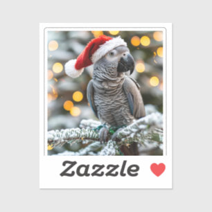 Sticker Le petit aide africain gris de Santa