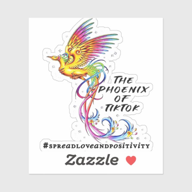 Sticker Le Phoenix de Tik Tok Vinyl Decal (Feuille)
