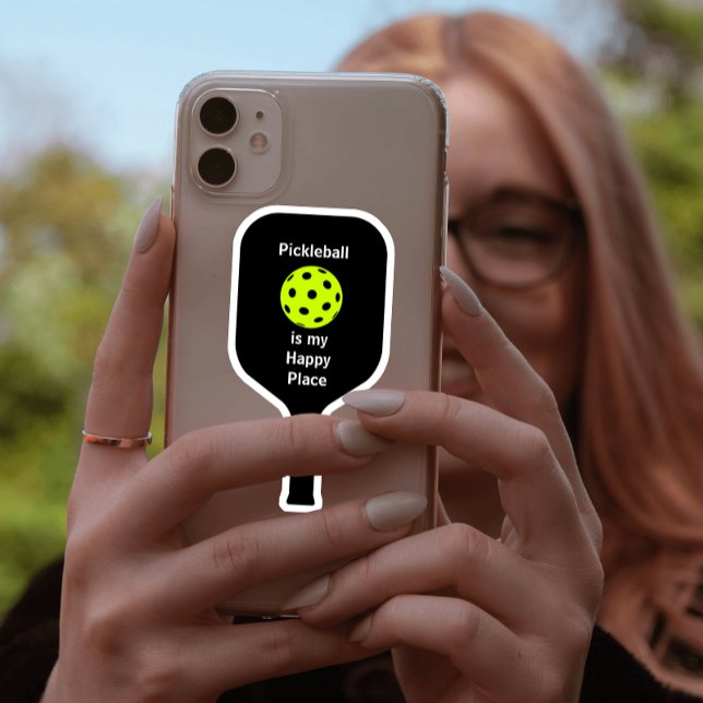 Sticker Le Pickleball Est Mon Endroit Heureux (Créateur téléchargé)