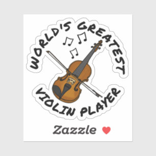 Sticker Le plus grand violon du monde, violoniste drôle