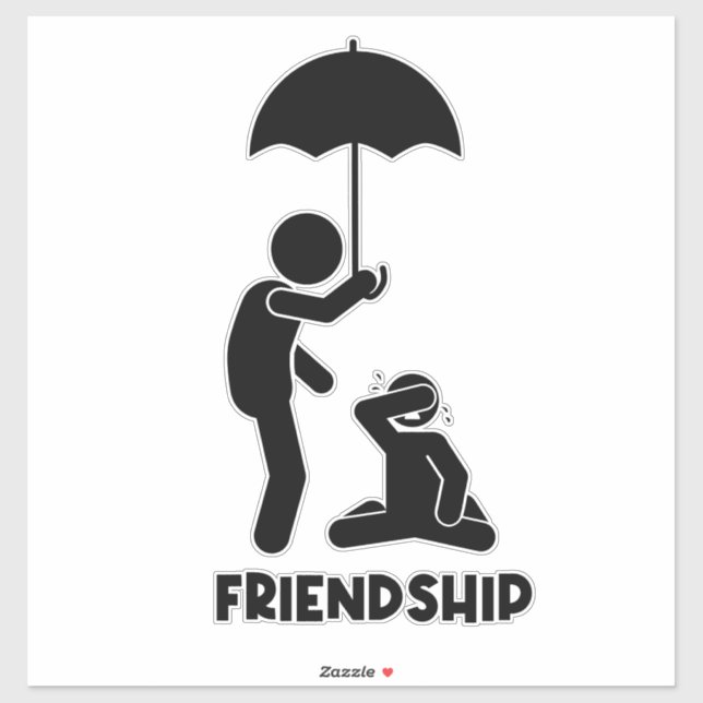 Sticker Le pouvoir et la beauté de l'amitié (Feuille)