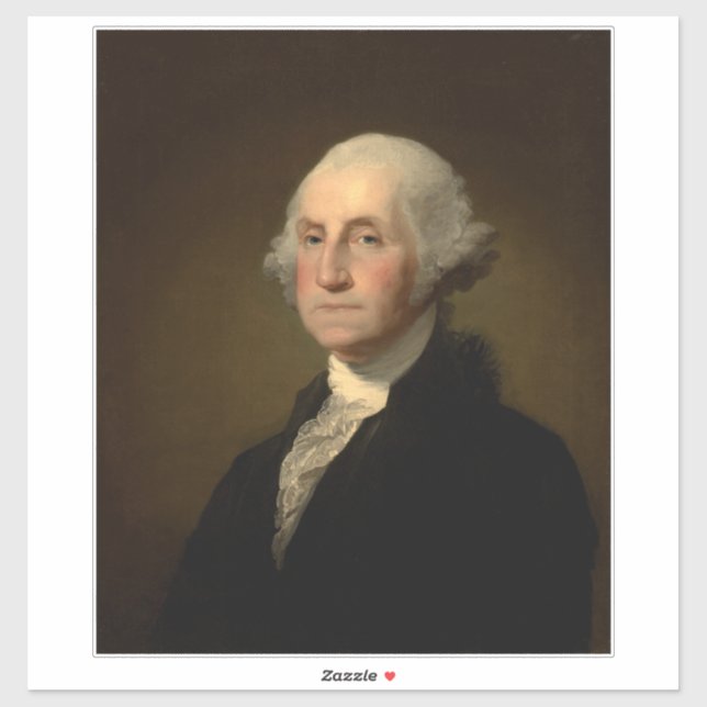 Sticker Le président américain George Washington, Stuart (Feuille)
