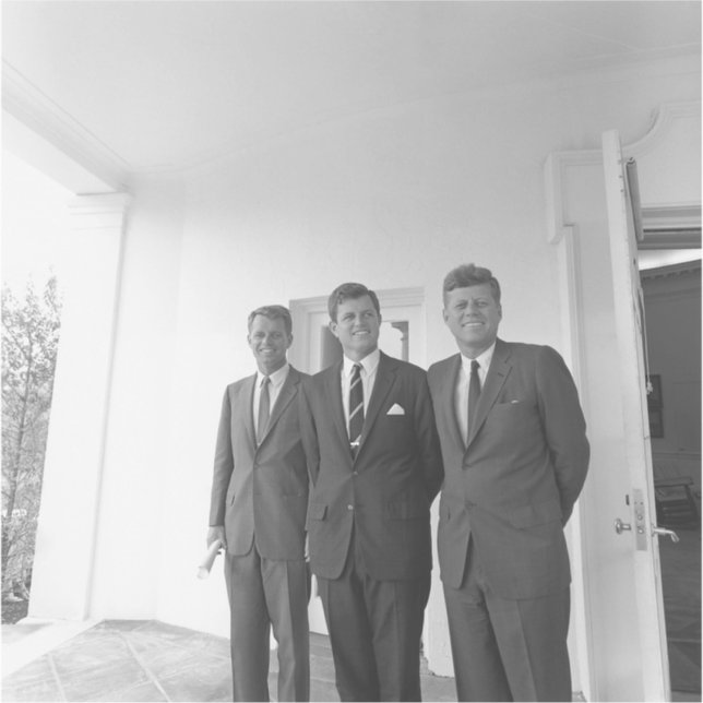 Sticker Le président américain John Kennedy et ses frères, (Devant)