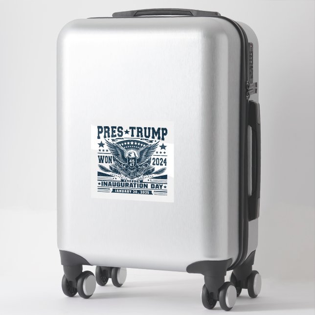 Sticker Le président Trump a gagné 2024 (Sur valise)