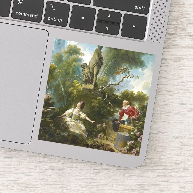 Sticker Le progrès de l'amour, La rencontre de Fragonard (Détail)