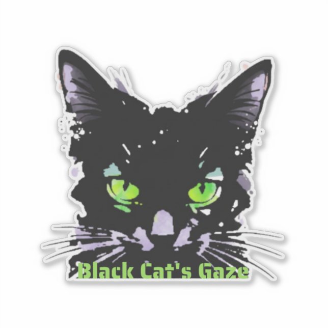 Sticker Le Regard du Chat Noir (Devant)
