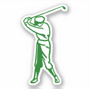 Sticker Le rétro thème de golf folâtre la forme