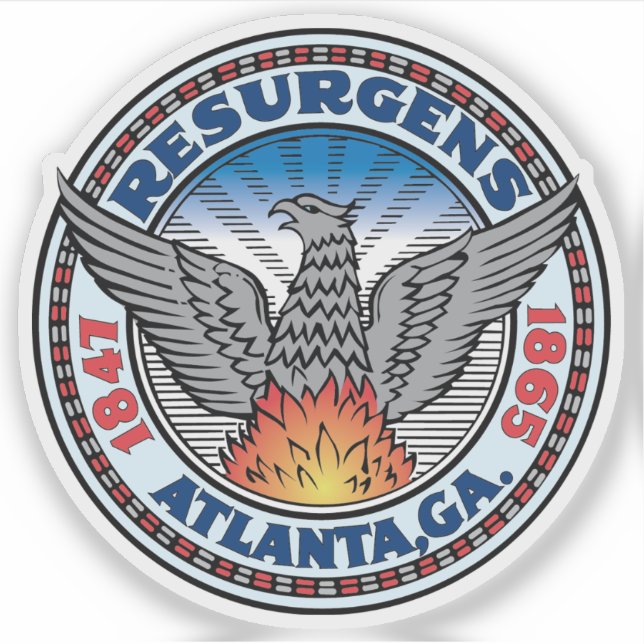 Sticker Le Sceau d'Atlanta, Géorgie (Devant)