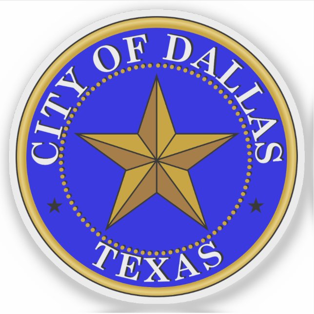 Sticker Le Sceau de Dallas, Texas (Devant)
