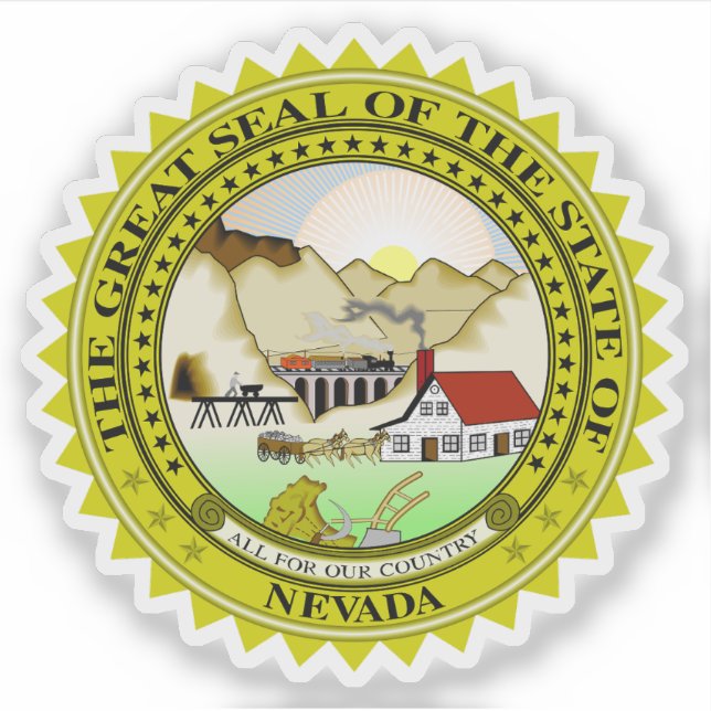 Sticker Le sceau de l'état du Nevada (Devant)