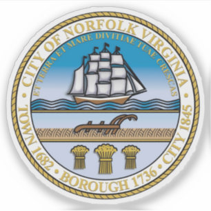 Sticker Le Sceau de Norfolk, Virginie