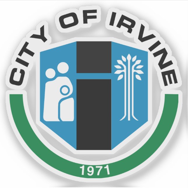 Sticker Le Sceau d'Irvine, Californie (Devant)
