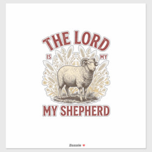 Sticker Le Seigneur est mon berger conception de chemise v