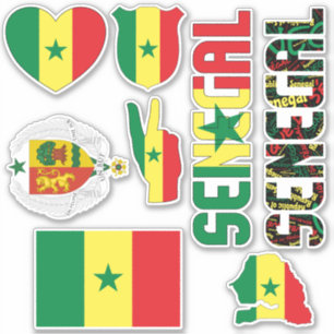 Sticker Le Sénégal Extraordinaire forme des symboles natio