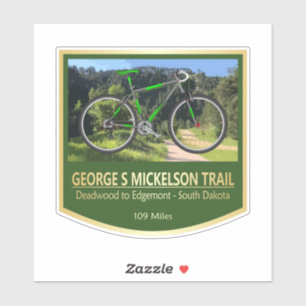 Sticker Le sentier George S Mickelson (vélo2)