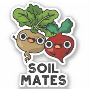 Sticker Le sol Mates Funky Beet Root Pun