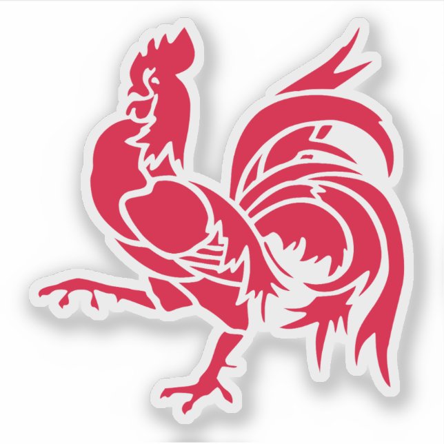 Sticker Le symbole du coq wallon, Belgique (Devant)