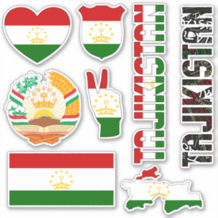 Sticker Le Tadjikistan Extraordinaire forme des symboles n